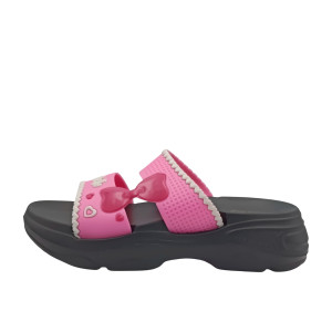2406 black pink sandal kids