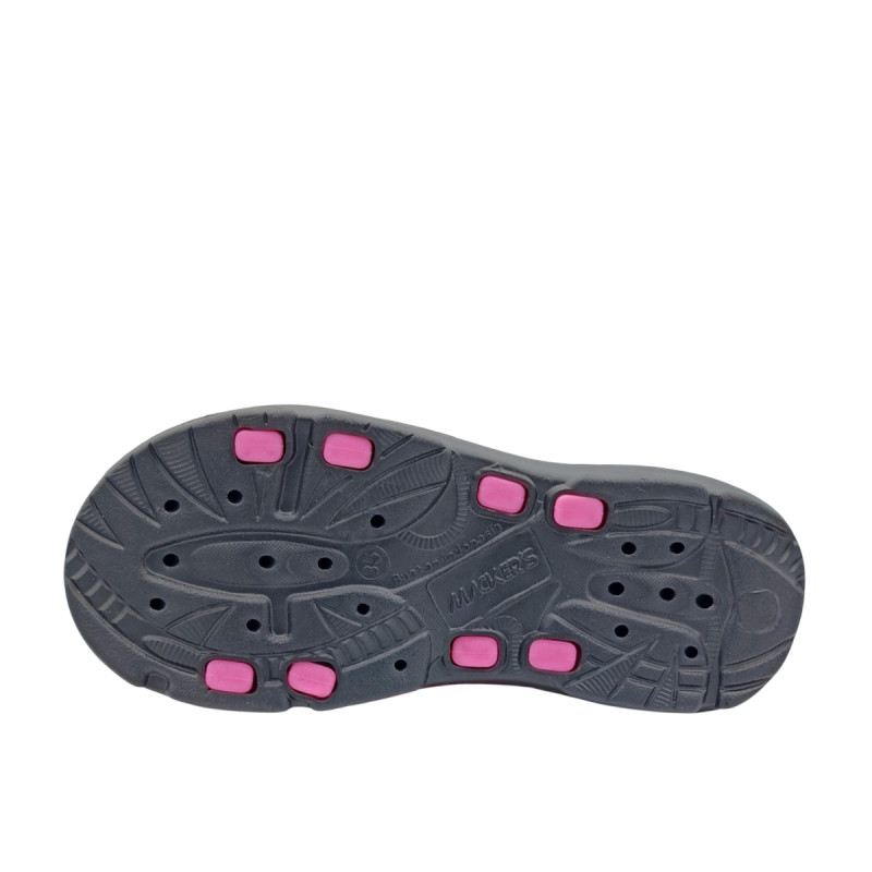 2406 black pink sandal kids