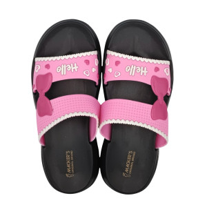 2406 black pink sandal kids